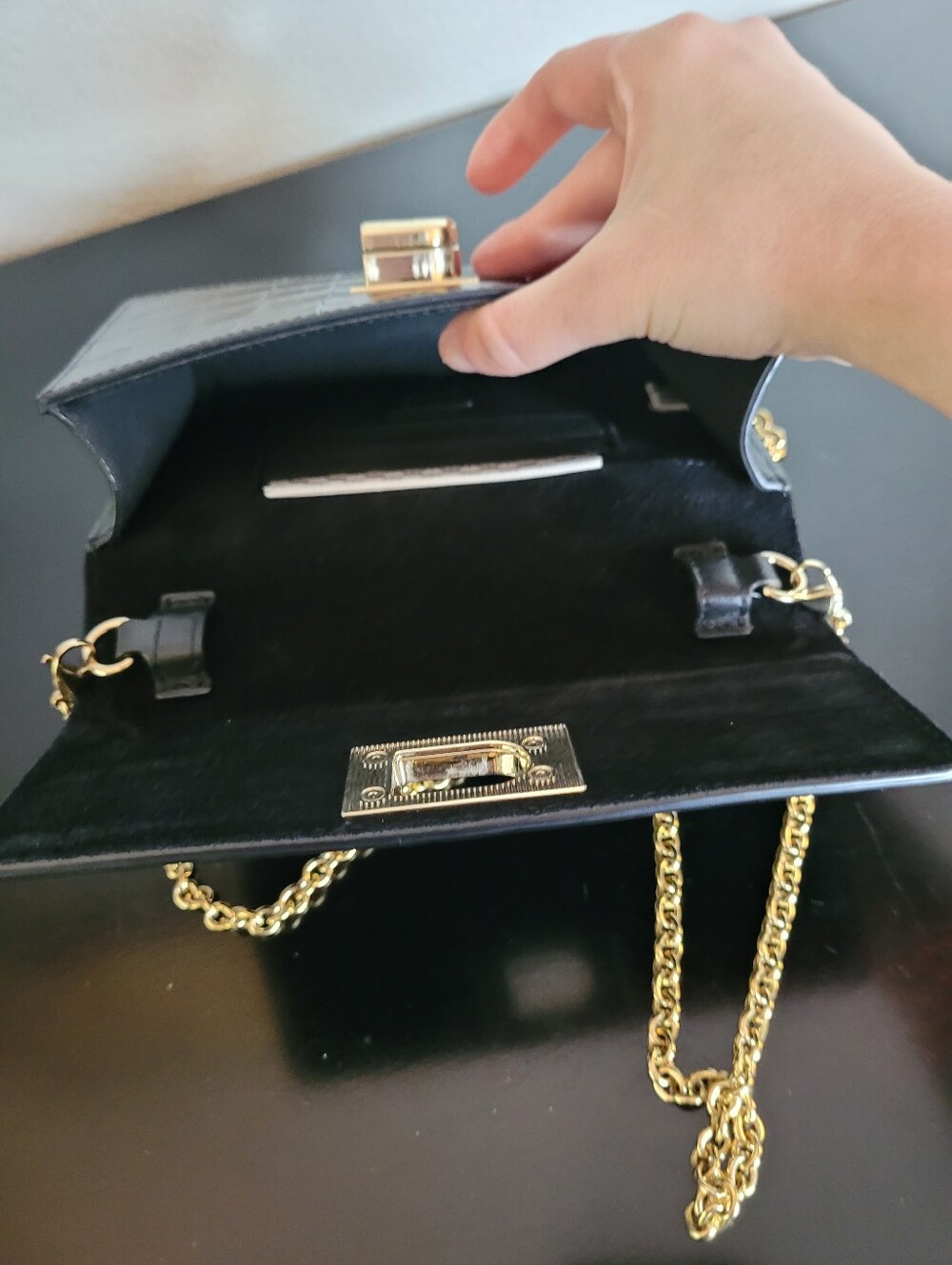 Furla 1927 croc mini crossbody bag - Picture 9 of 11